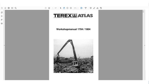 Product picture Terex 1704 Terex 1804 Atlas 1704 Atlas 1804 Shop manual