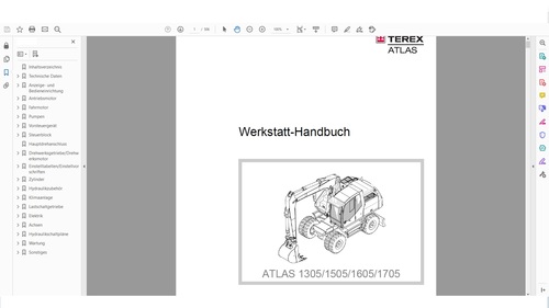 Product picture Atlas 1305 Atlas 1505 Atlas 1605 Terex 1305 Terex 1505 1705 